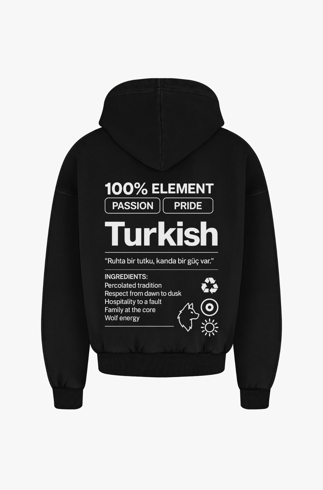 100% TÜRK - OVERSIZED HOODIE